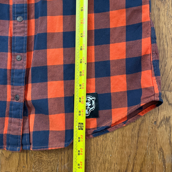 Levi's Chicago Bears NFL Plaid Barstow Western Snap Button Up Shirt Size Large - Picture 12 of 12
